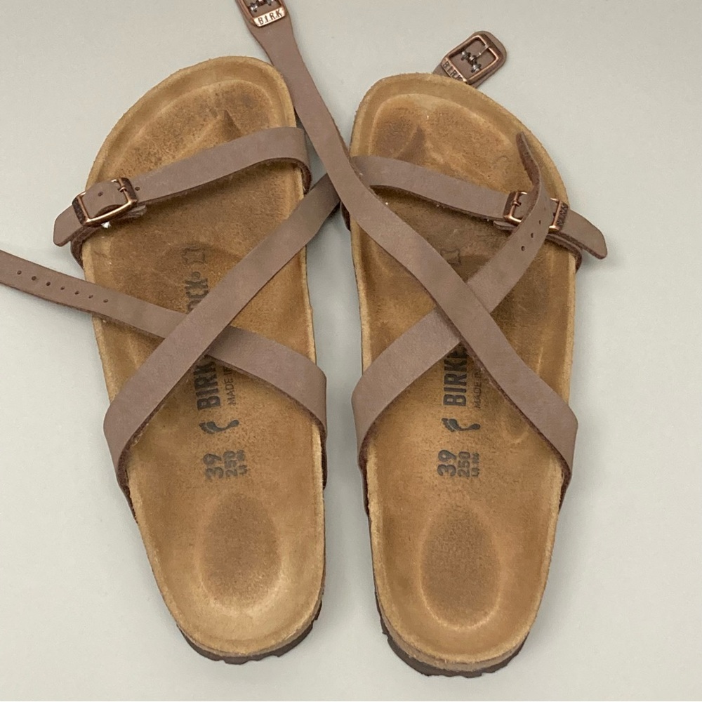 Birkenstock Tan Leather Sandals - Picture 9 of 10